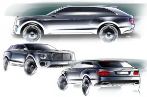 Il SUV Bentley - Disegni del progetto EXP 9 F