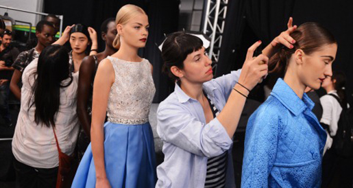 Backstage at NYFW Spring Summer 2013