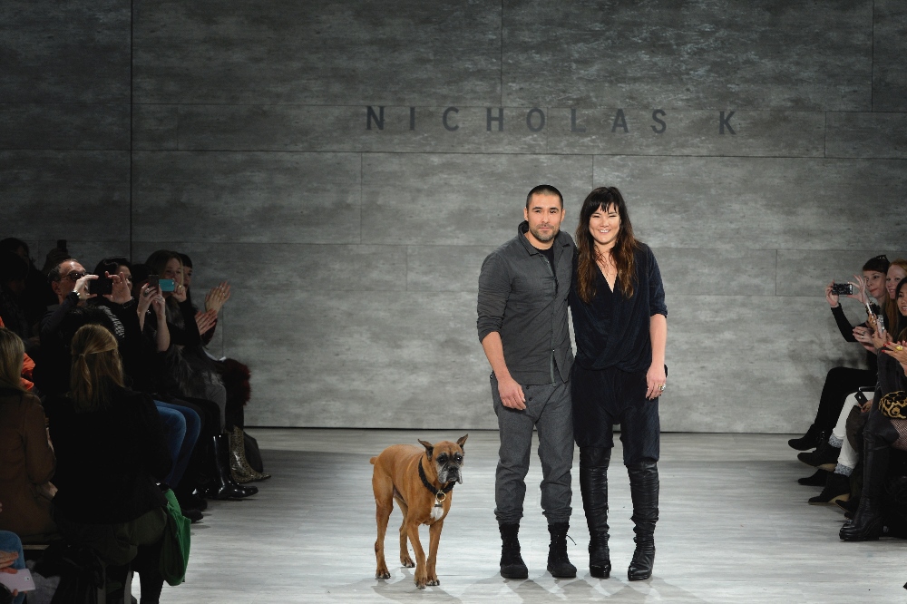 NEW YORK fashion Week Fall 2014 -Designers Nicholas Kunz and Christopher Kunz walk the runway at Nicholas K fashion show at Lincoln CenterPh. Slaven Vlasic/Getty Images for Mercedes-Benz