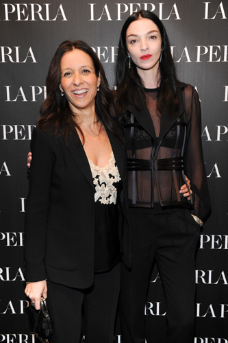 Stefania Valenti (vice presidente di La Perla) e Mariacarla Boscono  - Opening LA PERLA Milano