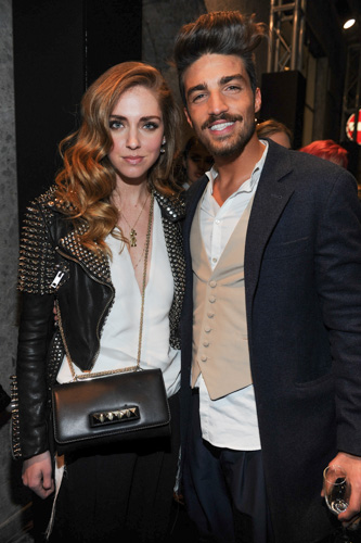 Chiara Ferragni e Mariano Divaio (fashion blogger) - Opening LA PERLA Milano