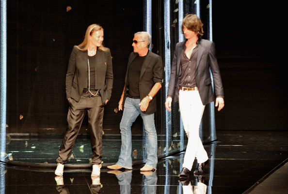 Eva Düringer e Roberto Cavalli insieme al figlio Daniele Cavalli