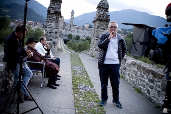 Marco Bellocchio (regista sul set di "Sangue del mio sangue")